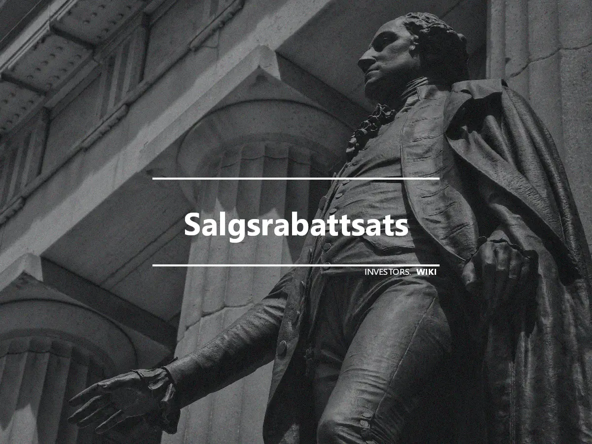 Salgsrabattsats