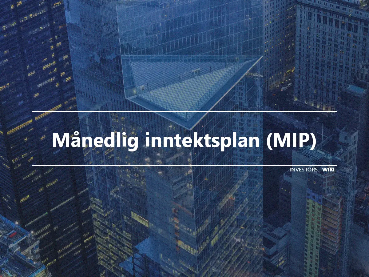Månedlig inntektsplan (MIP)
