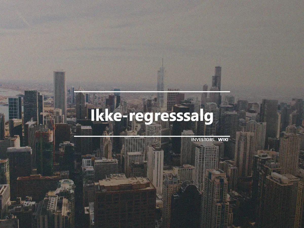 Ikke-regresssalg