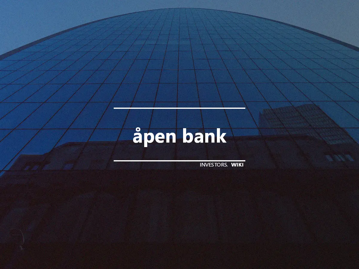 åpen bank