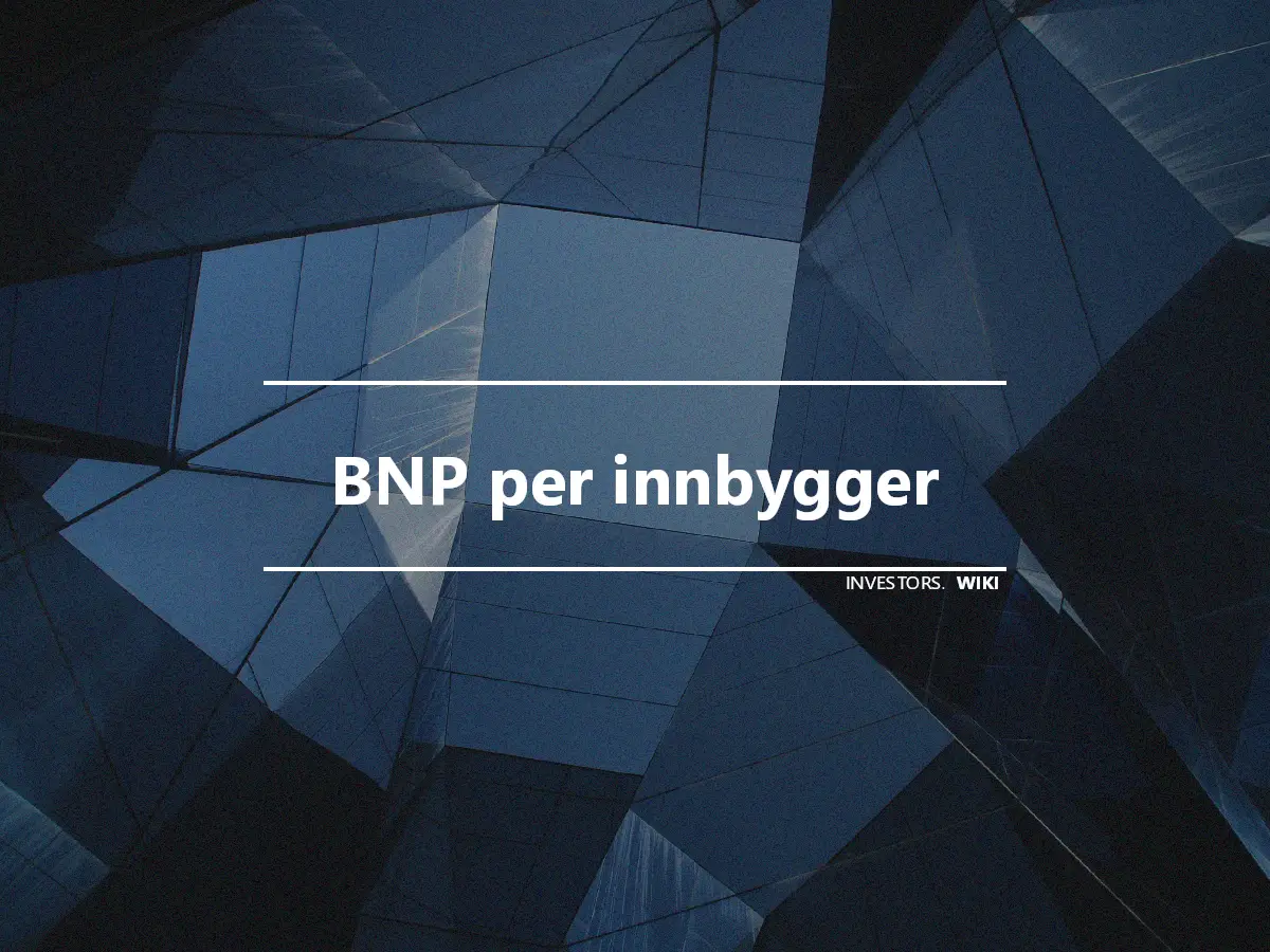 BNP per innbygger