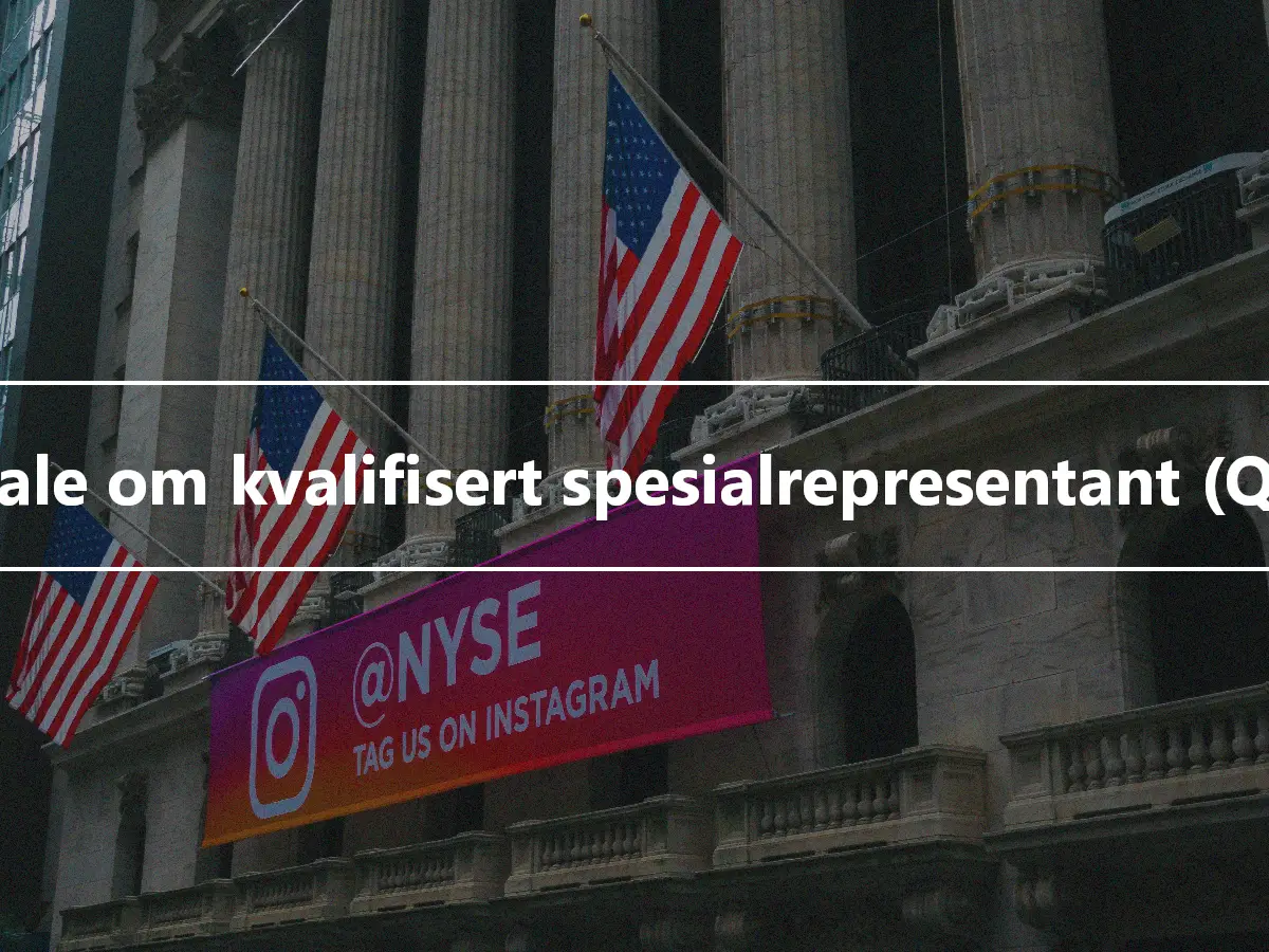 Avtale om kvalifisert spesialrepresentant (QSR)