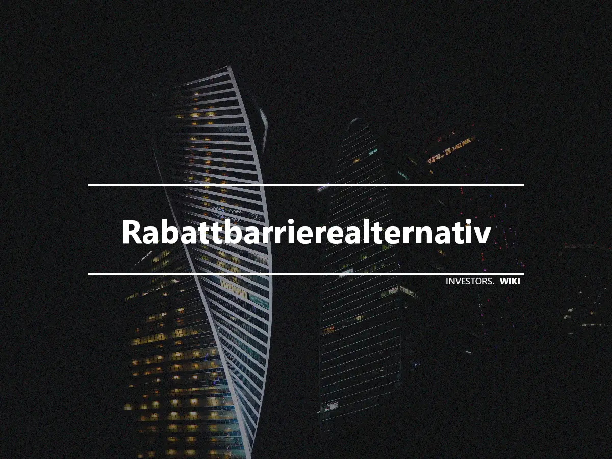 Rabattbarrierealternativ