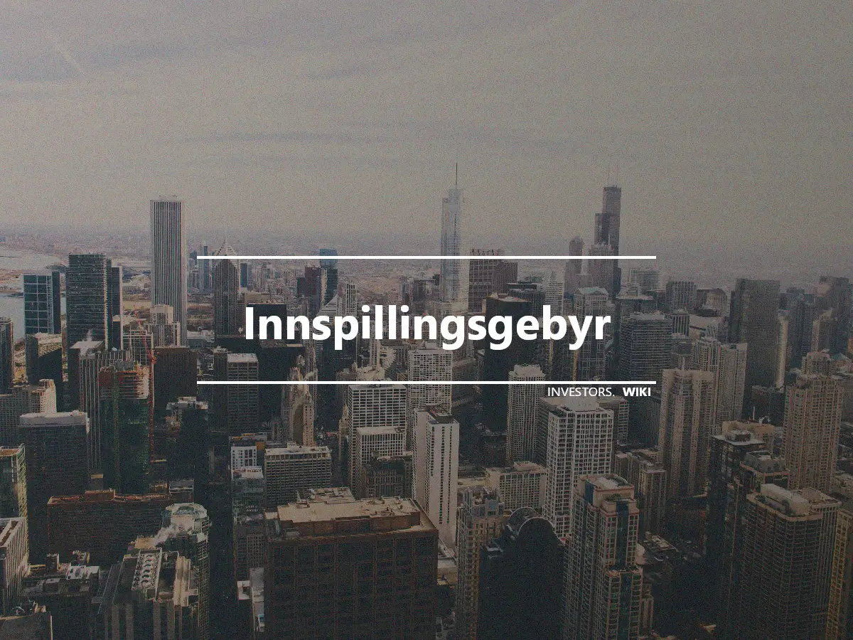 Innspillingsgebyr