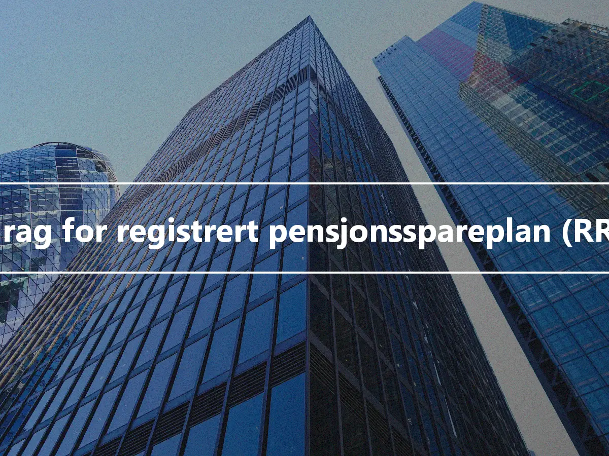 Fradrag for registrert pensjonsspareplan (RRSP).