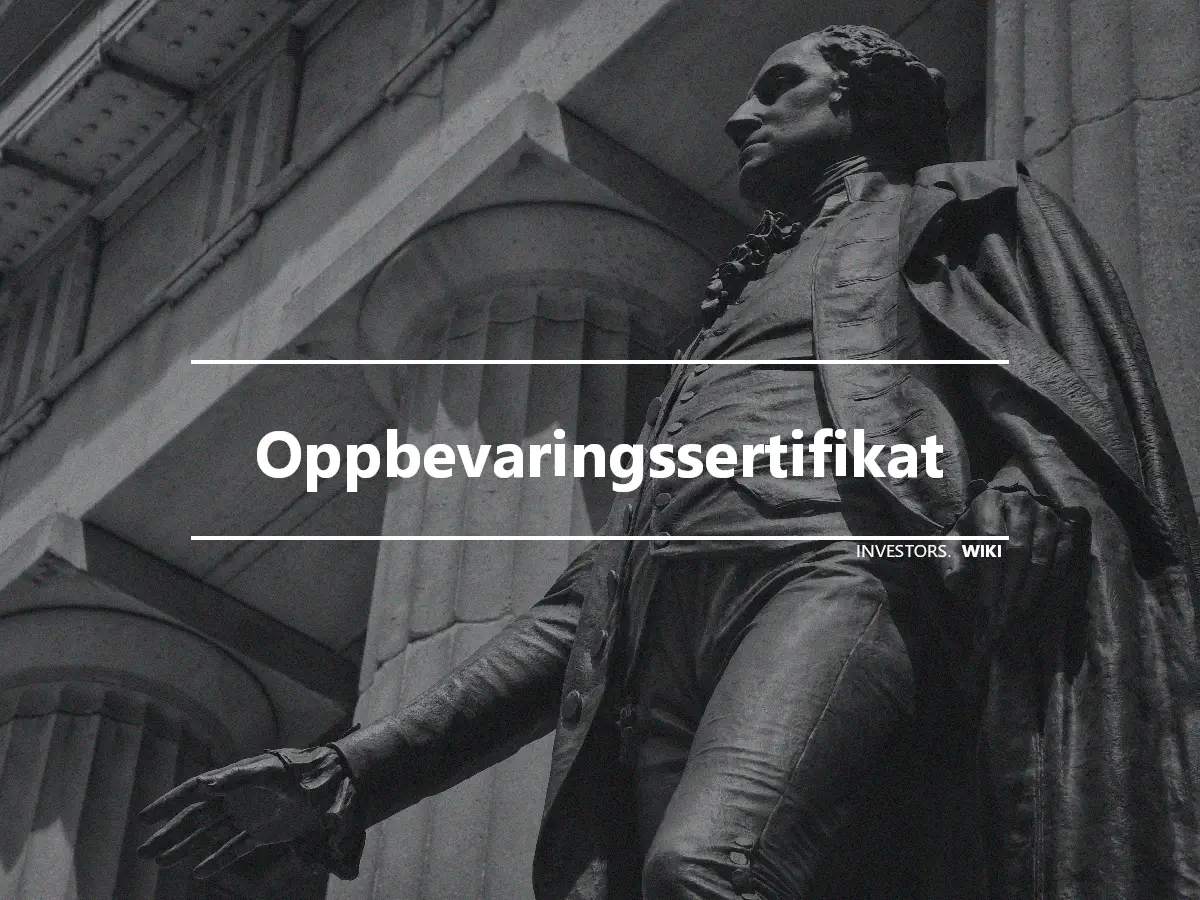 Oppbevaringssertifikat