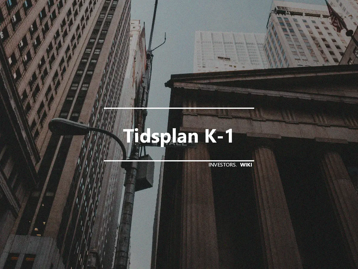 Tidsplan K-1