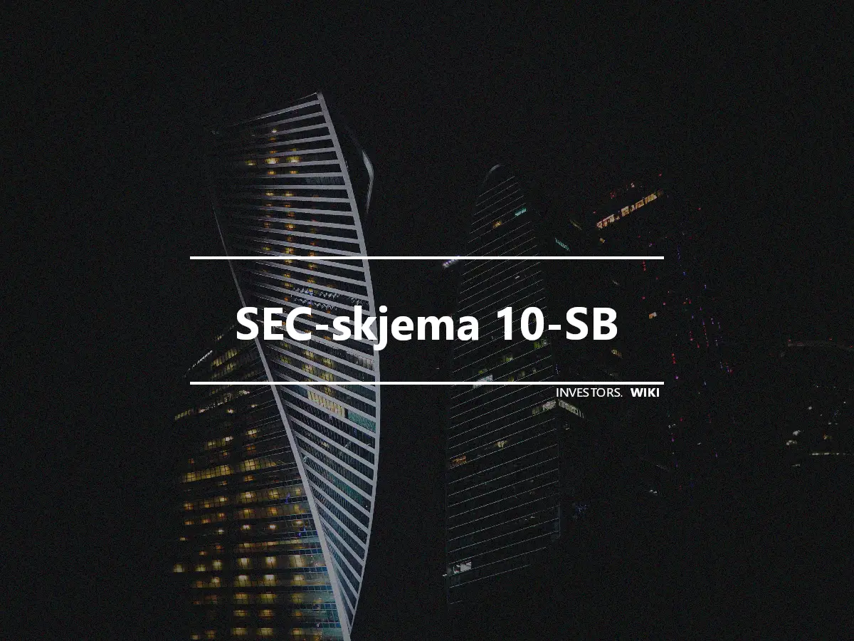SEC-skjema 10-SB