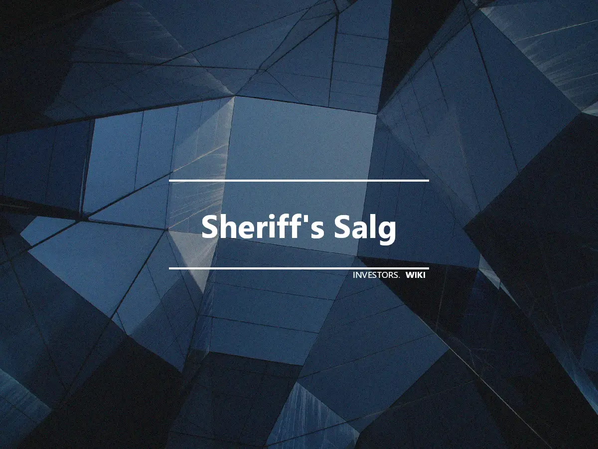 Sheriff's Salg
