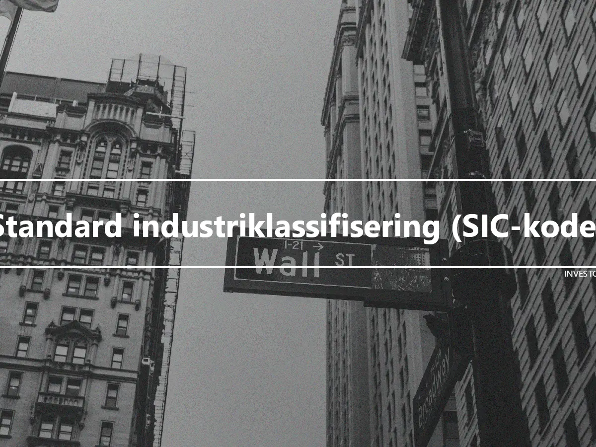Standard industriklassifisering (SIC-kode)