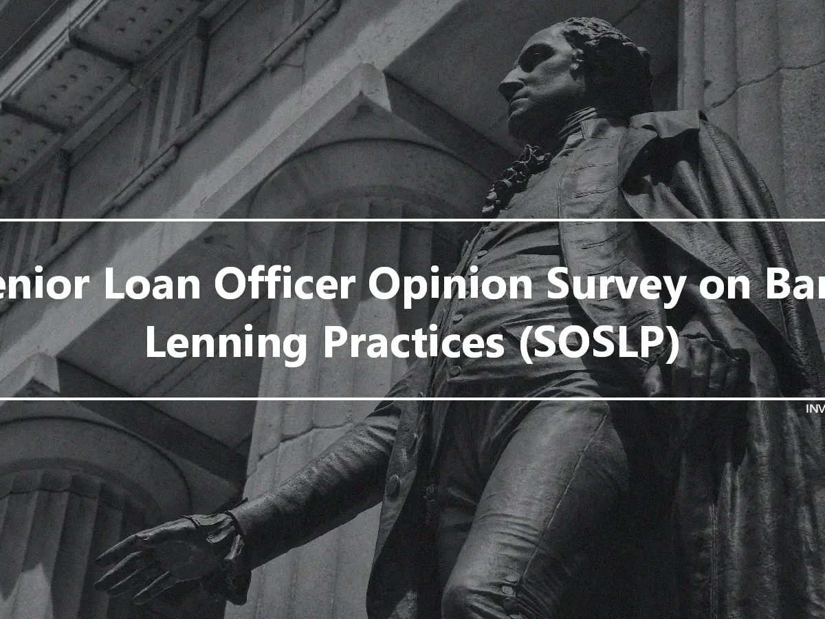 Senior Loan Officer Opinion Survey on Bank Lenning Practices (SOSLP)