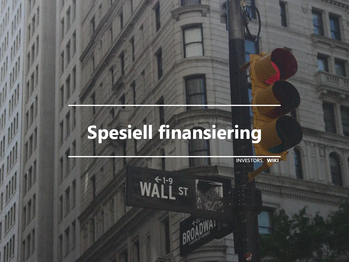 Spesiell finansiering