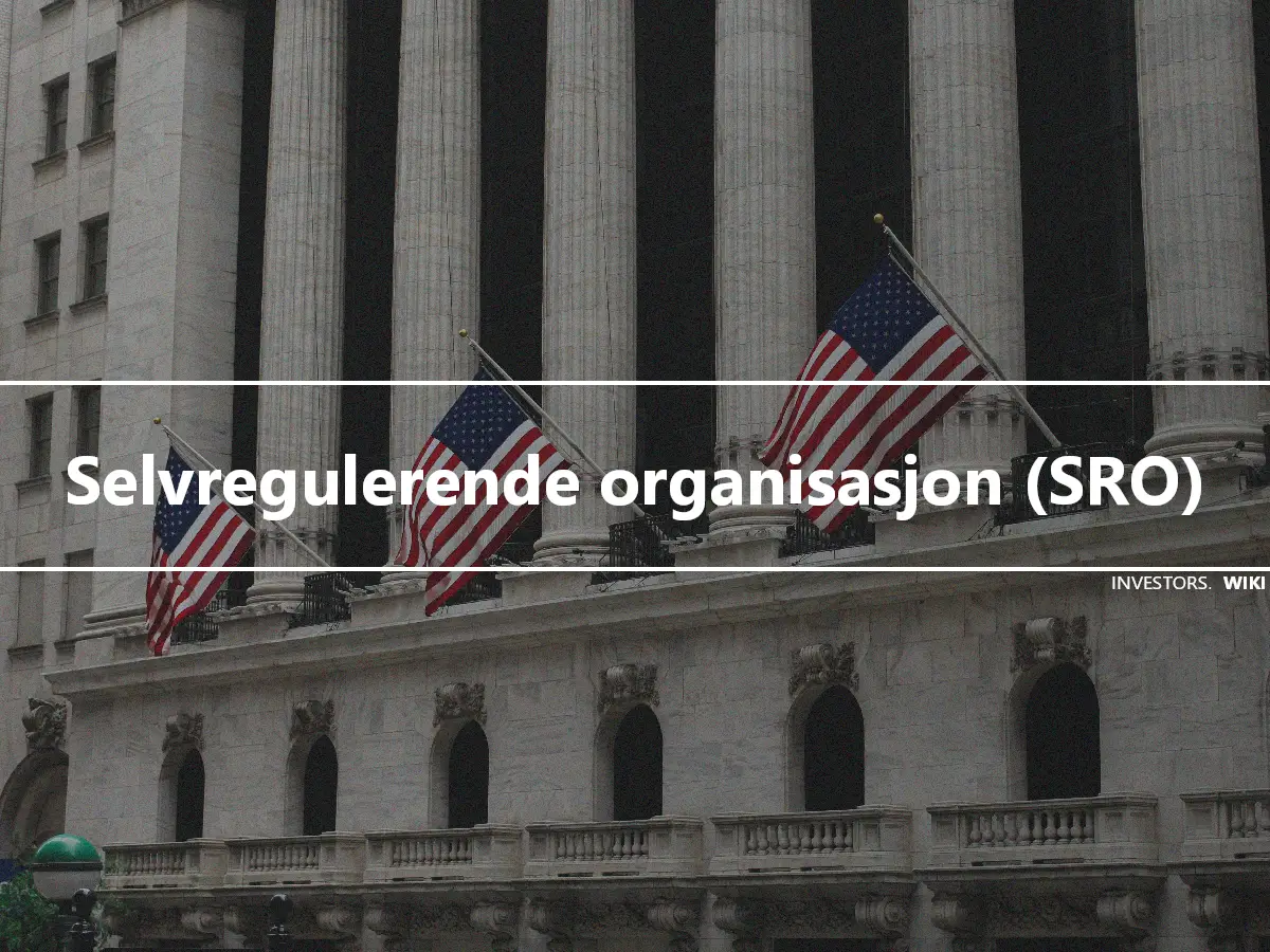 Selvregulerende organisasjon (SRO)