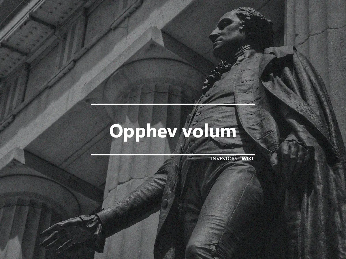 Opphev volum