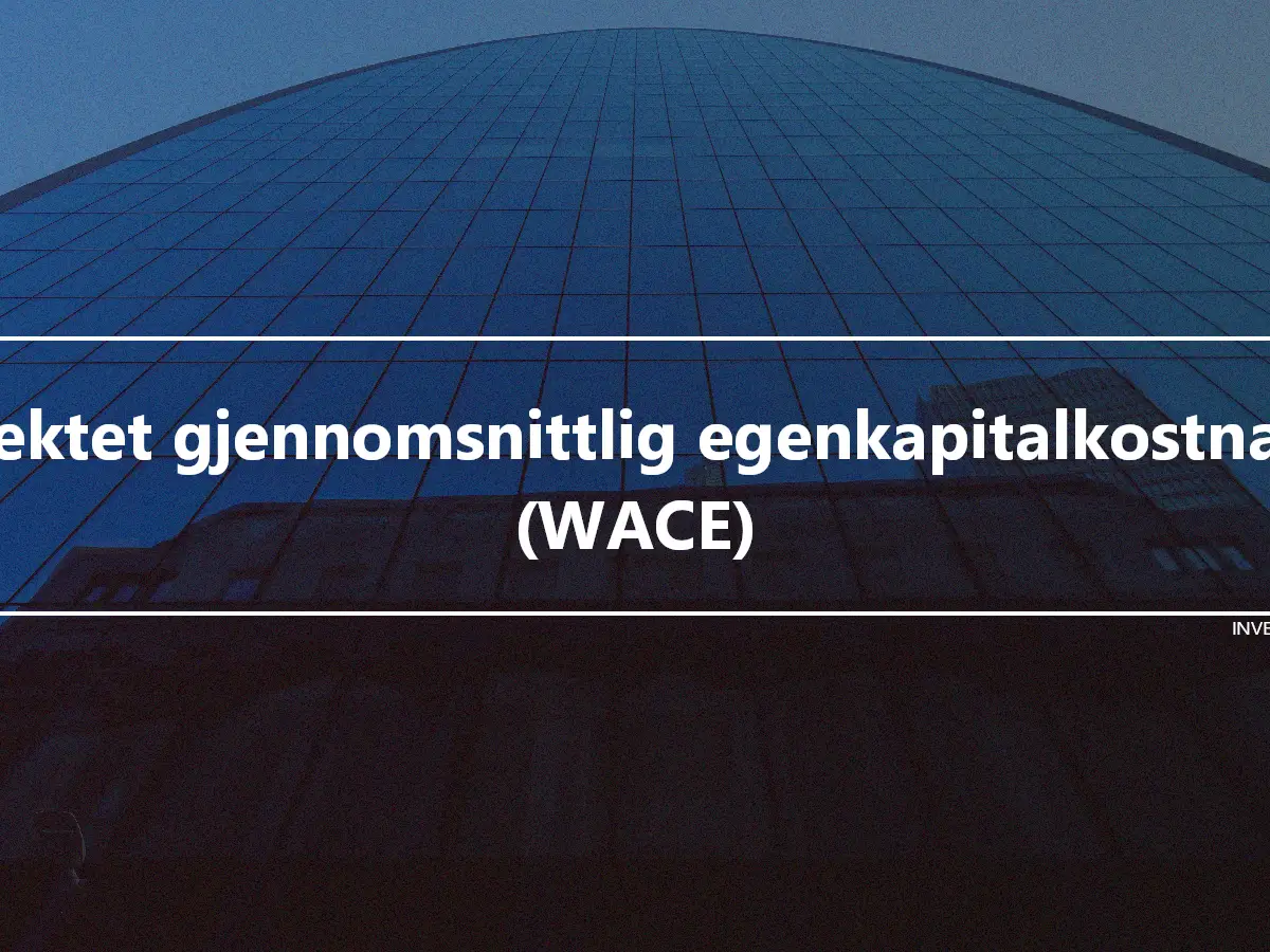 Vektet gjennomsnittlig egenkapitalkostnad (WACE)