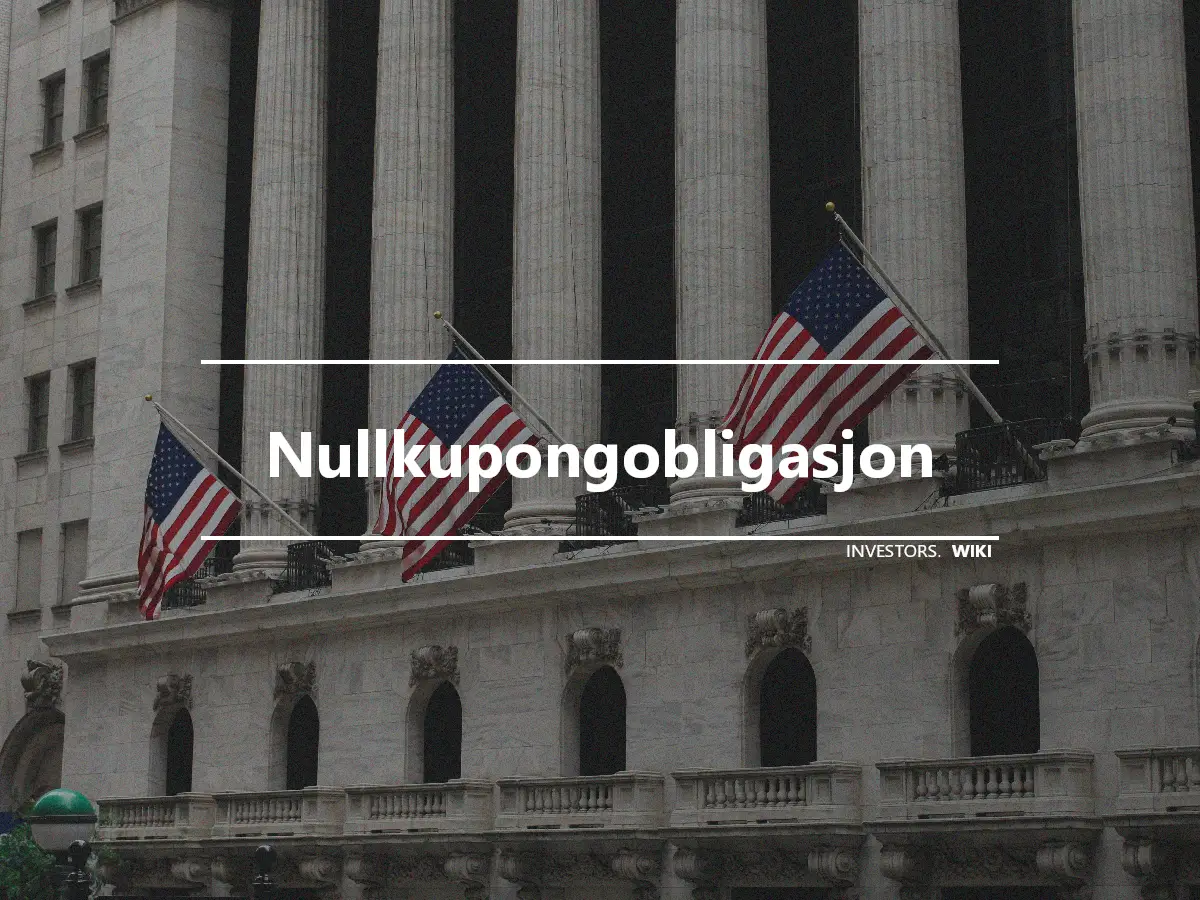 Nullkupongobligasjon