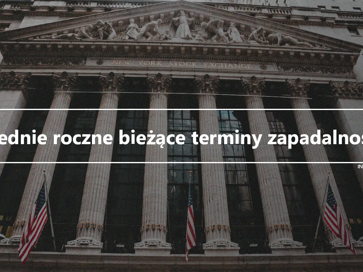 Średnie roczne bieżące terminy zapadalności