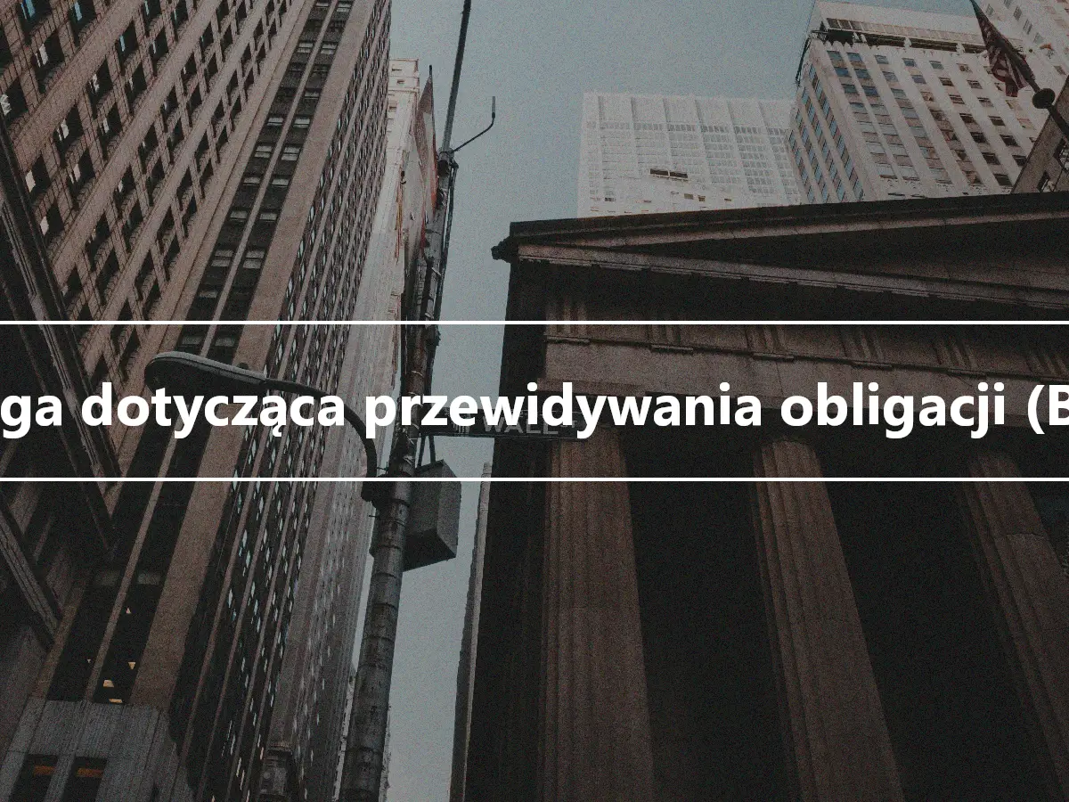 Uwaga dotycząca przewidywania obligacji (BAN)