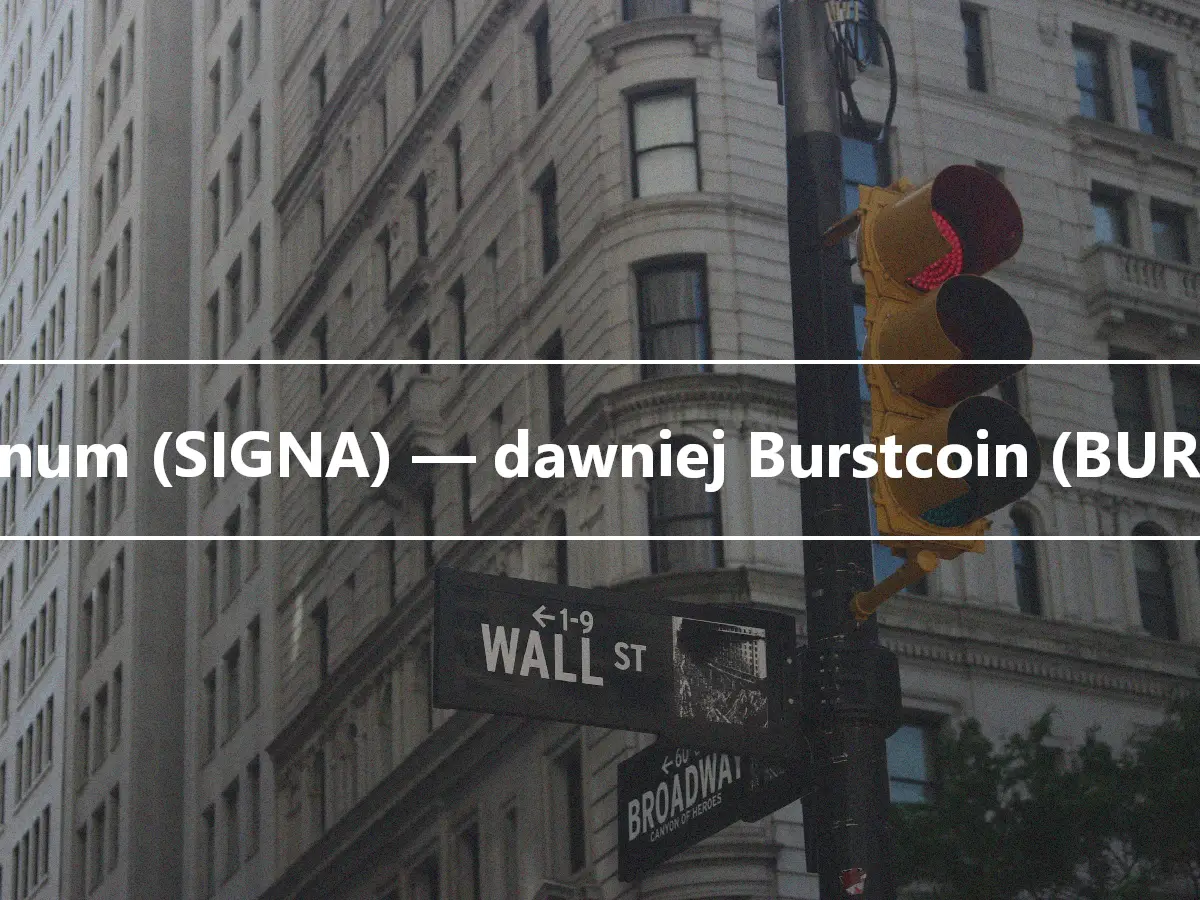 Signum (SIGNA) — dawniej Burstcoin (BURST)