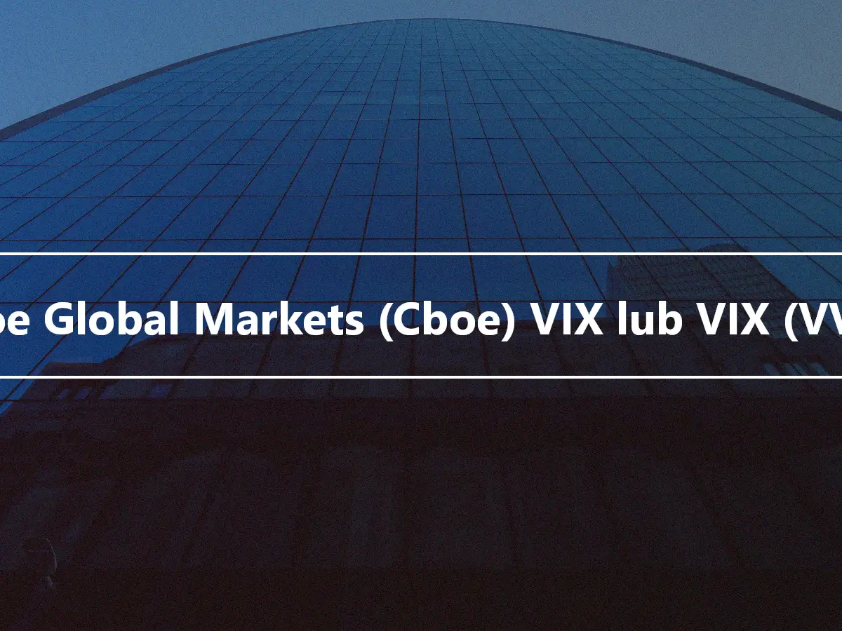 Cboe Global Markets (Cboe) VIX lub VIX (VVIX)