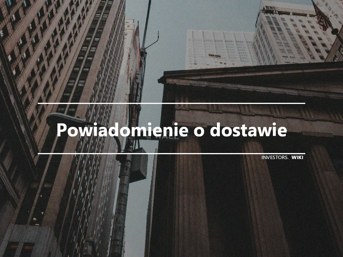 Powiadomienie o dostawie