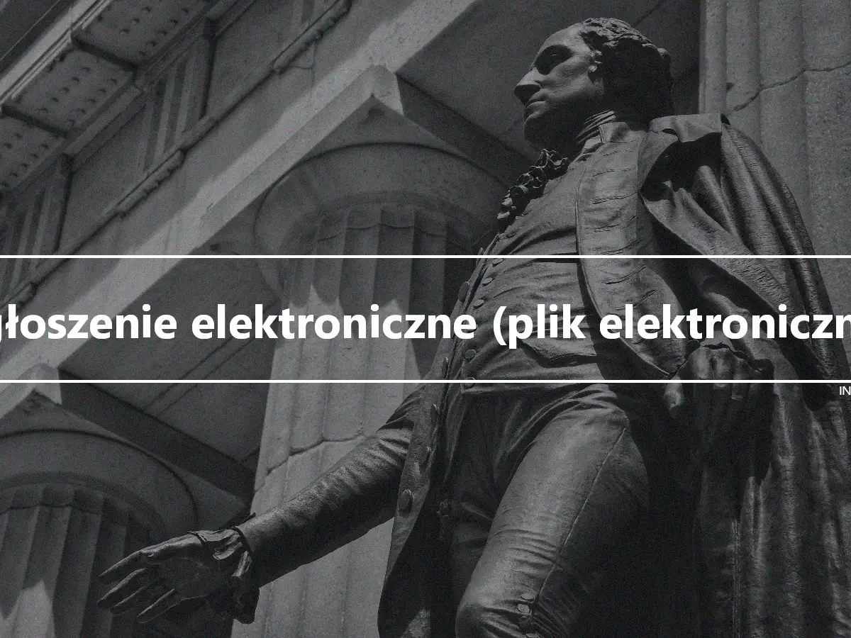 Zgłoszenie elektroniczne (plik elektroniczny)