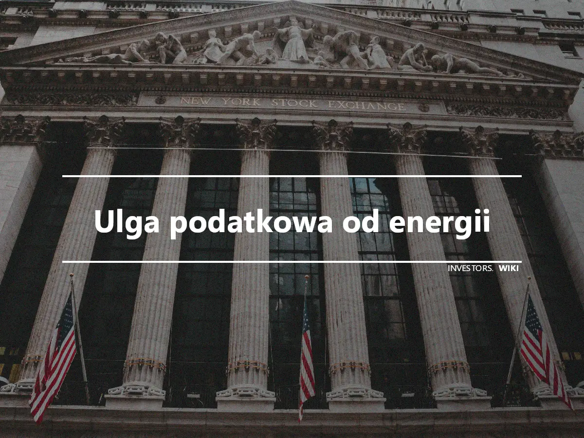 Ulga podatkowa od energii