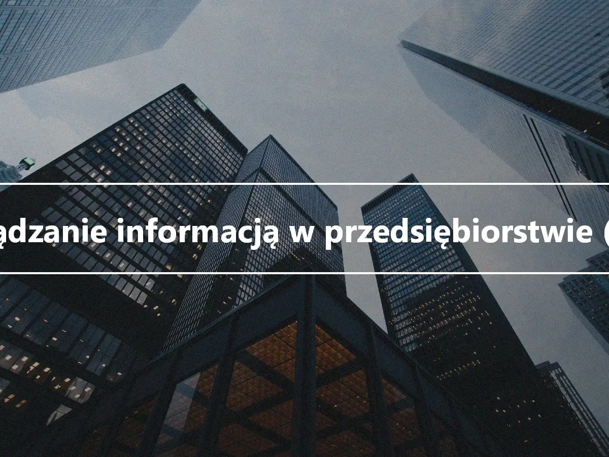 Zarządzanie informacją w przedsiębiorstwie (EIM)