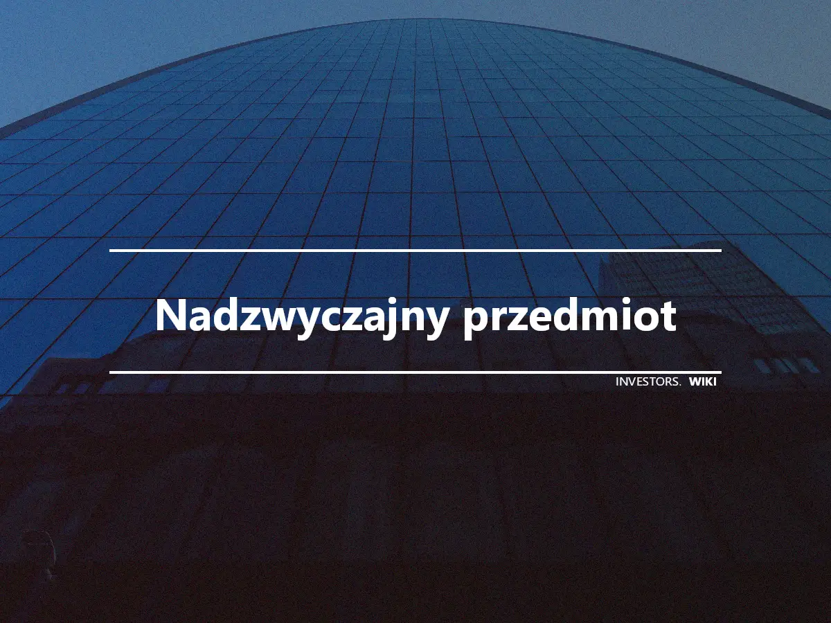 Nadzwyczajny przedmiot