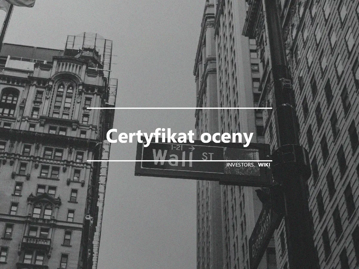 Certyfikat oceny