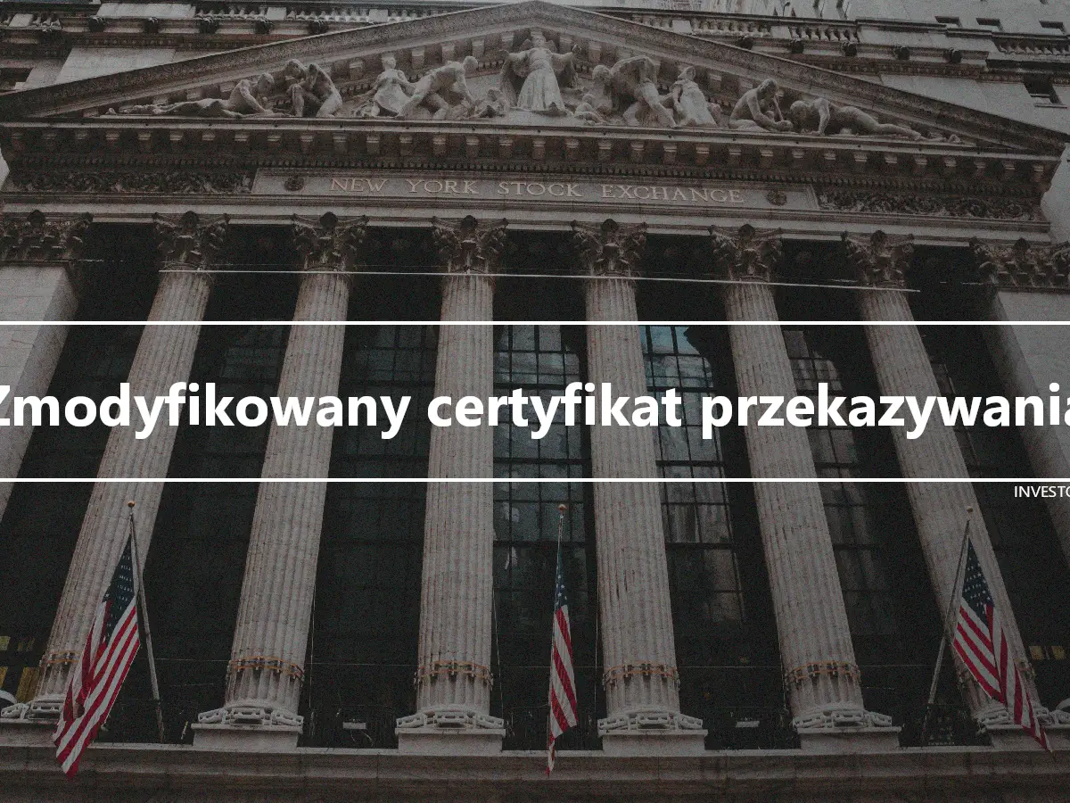 Zmodyfikowany certyfikat przekazywania