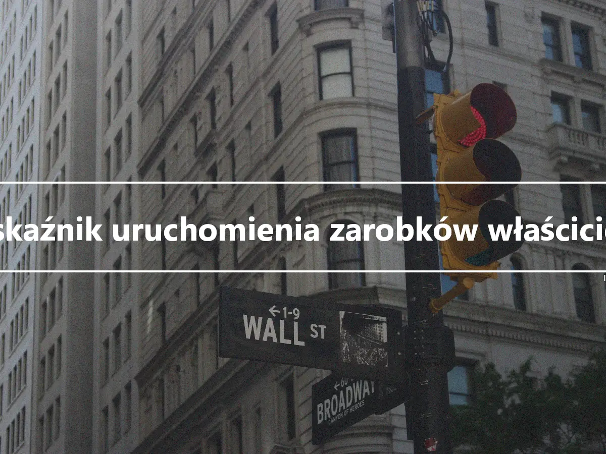 Wskaźnik uruchomienia zarobków właściciela