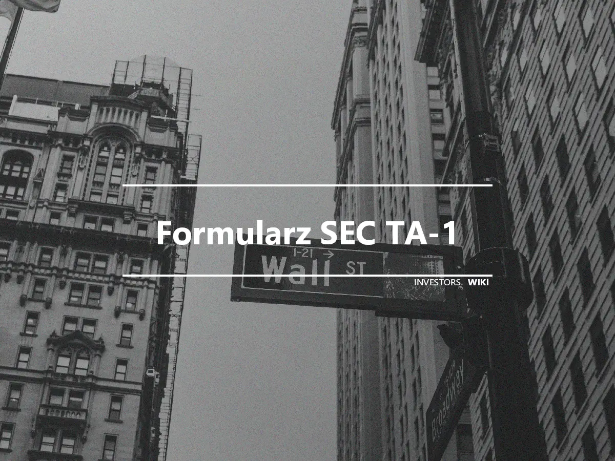 Formularz SEC TA-1