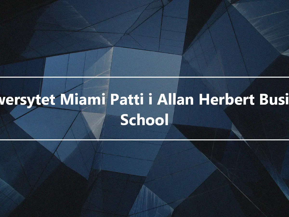 Uniwersytet Miami Patti i Allan Herbert Business School