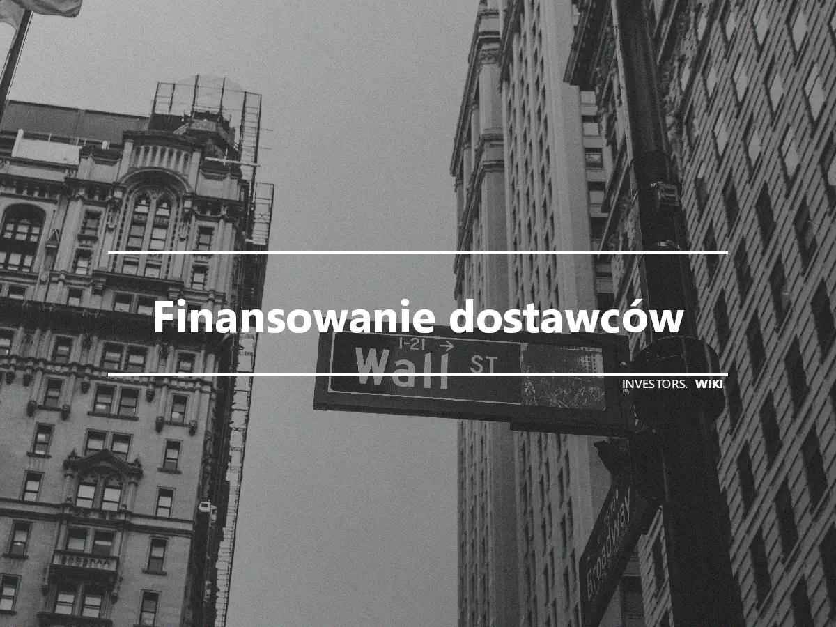 Finansowanie dostawców