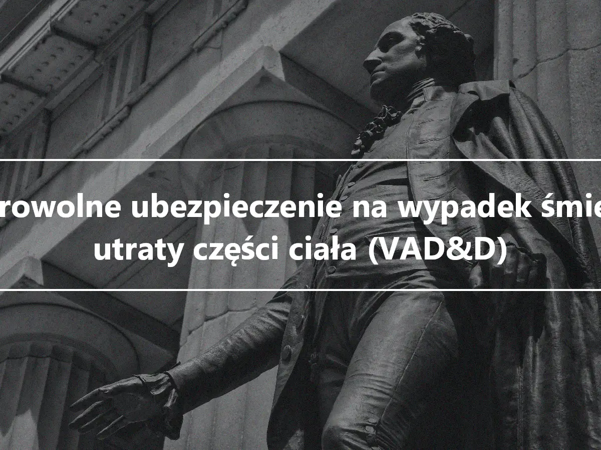 Dobrowolne ubezpieczenie na wypadek śmierci i utraty części ciała (VAD&D)