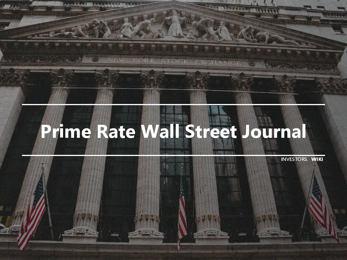 Prime Rate Wall Street Journal