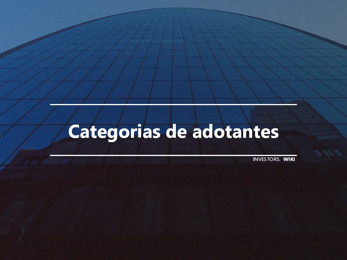 Categorias de adotantes