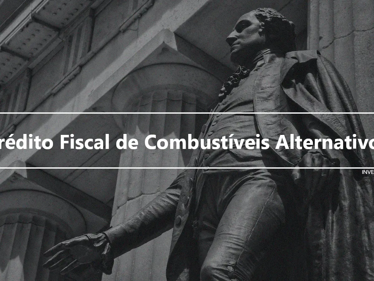 Crédito Fiscal de Combustíveis Alternativos