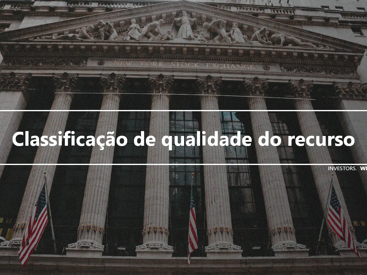 Classificação de qualidade do recurso