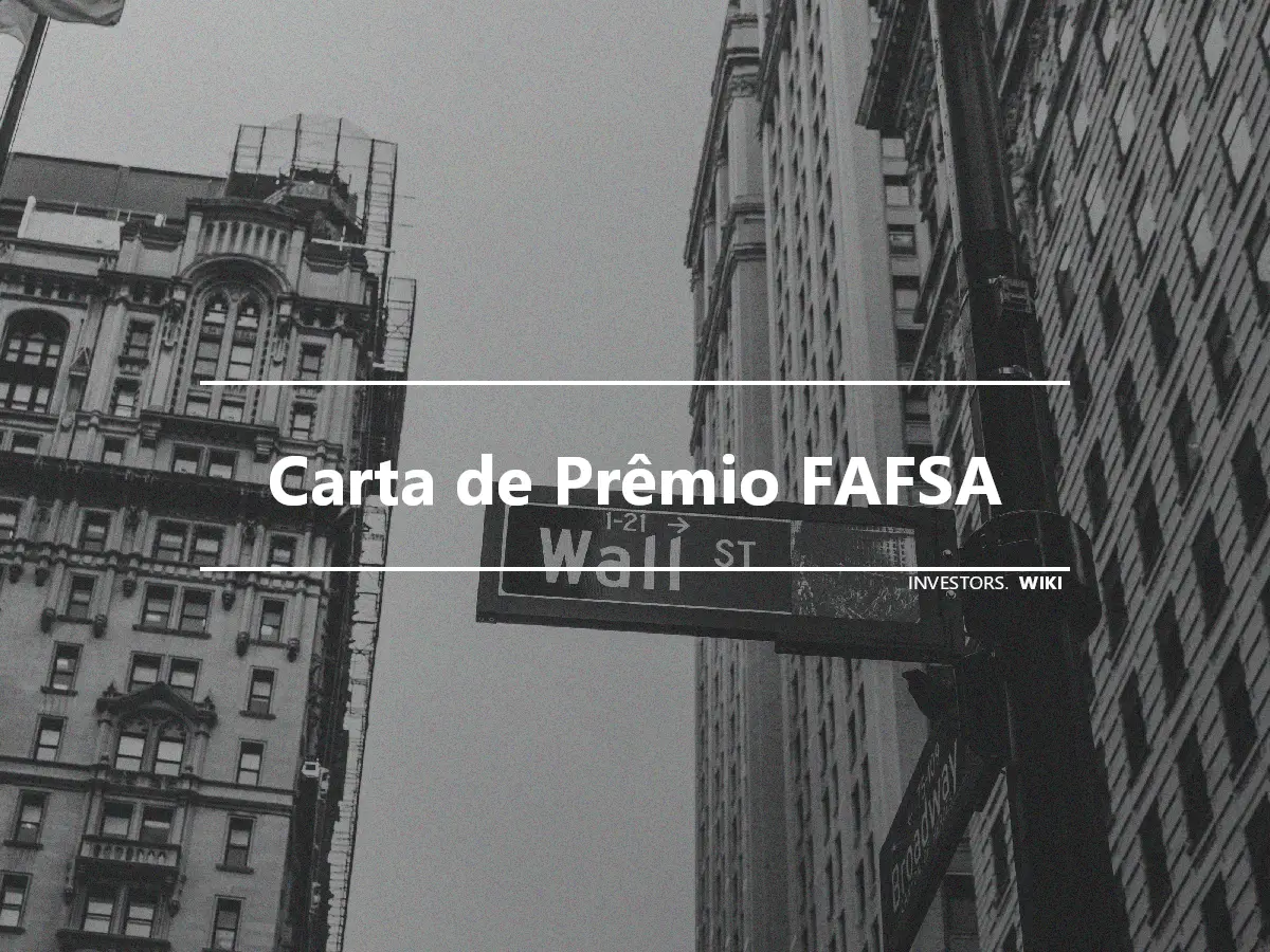 Carta de Prêmio FAFSA