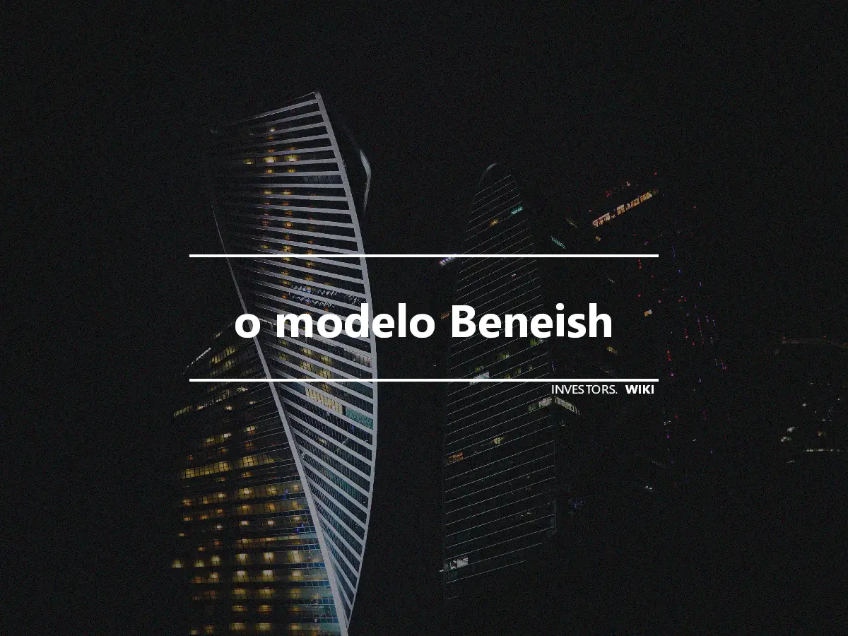 o modelo Beneish