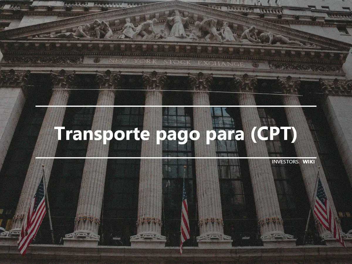 Transporte pago para (CPT)
