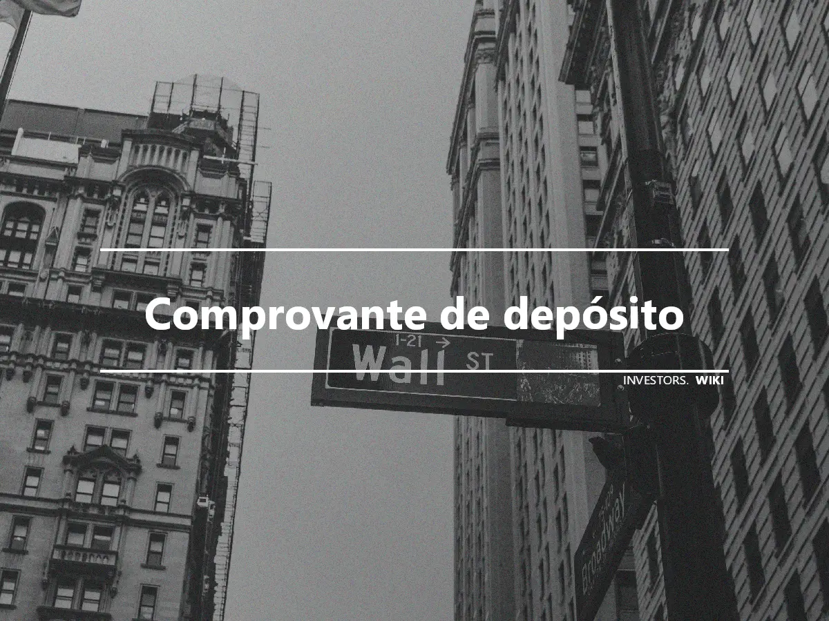 Comprovante de depósito