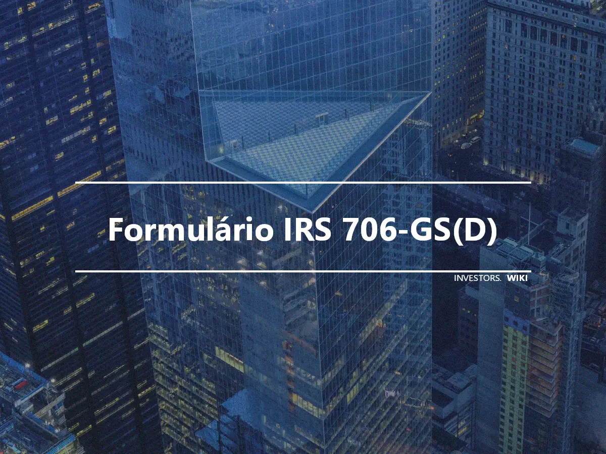 Formulário IRS 706-GS(D)