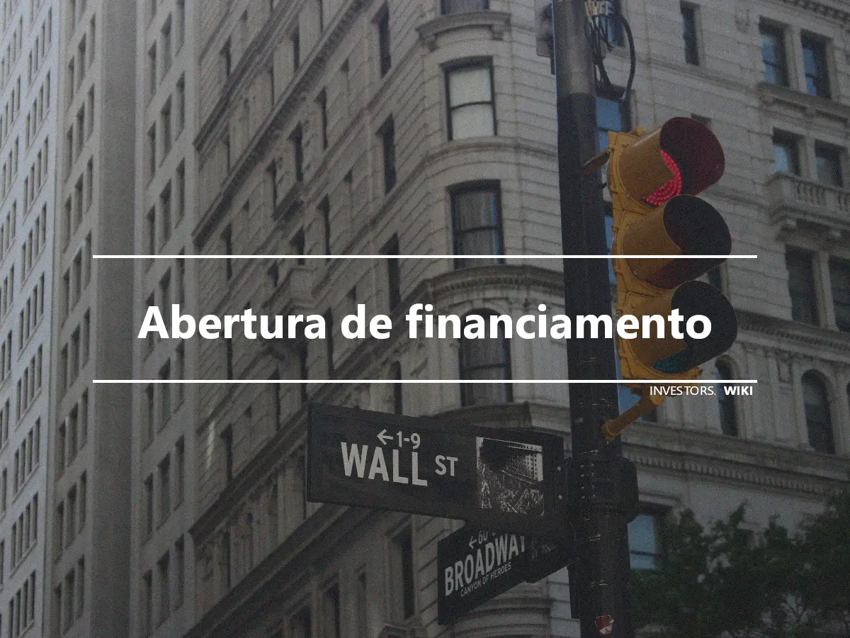 Abertura de financiamento