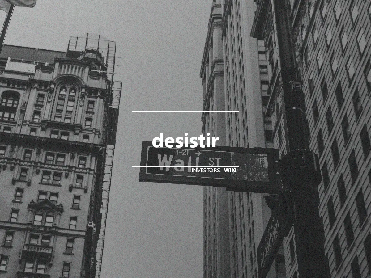 desistir