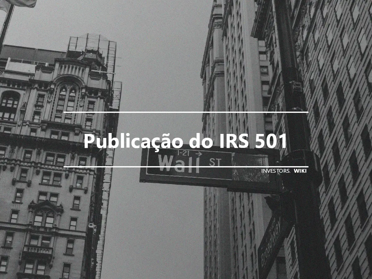 Publicação do IRS 501