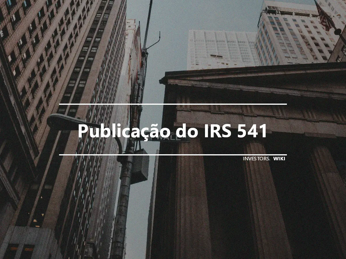 Publicação do IRS 541