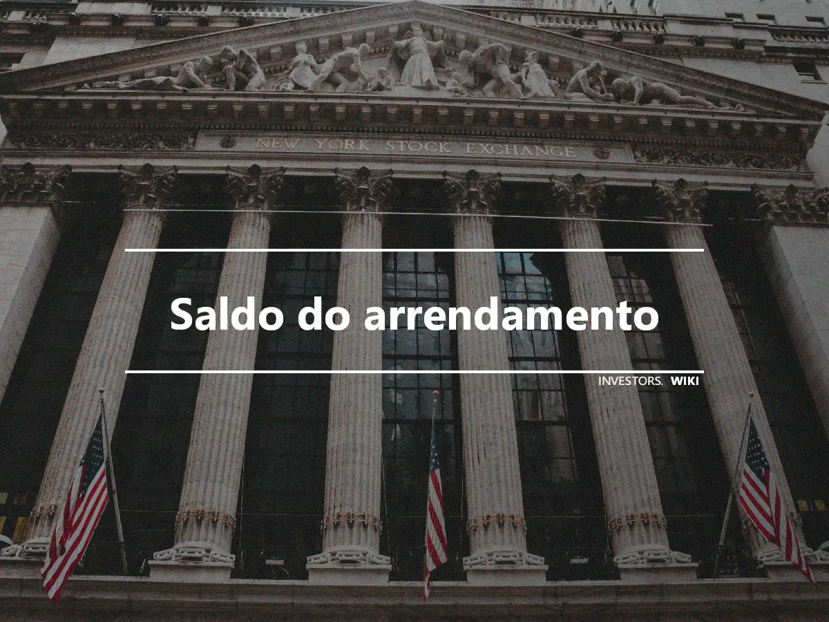 Saldo do arrendamento